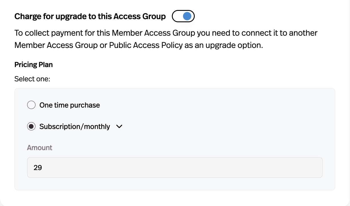 Pickaxe monetization settings showing subscription and pay-per-usage pricing for AI agents